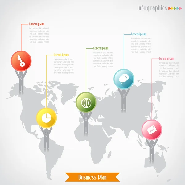 Infografías de negocios, ilustración vectorial para banner, diagrama , — Archivo Imágenes Vectoriales