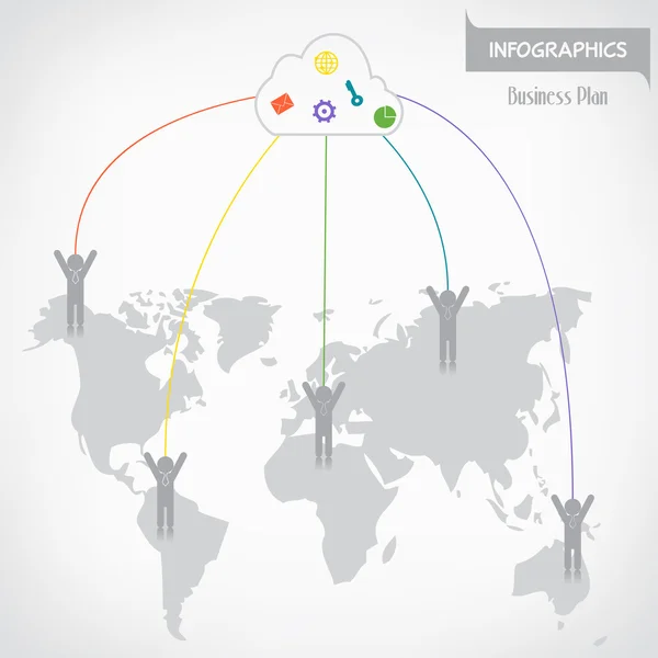 Infográficos de negócios, ilustração vetorial para banner, web desi — Vetor de Stock