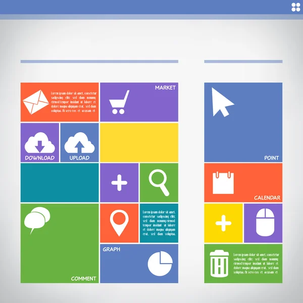 Componentes de iconos planos, para vector infográfico — Archivo Imágenes Vectoriales