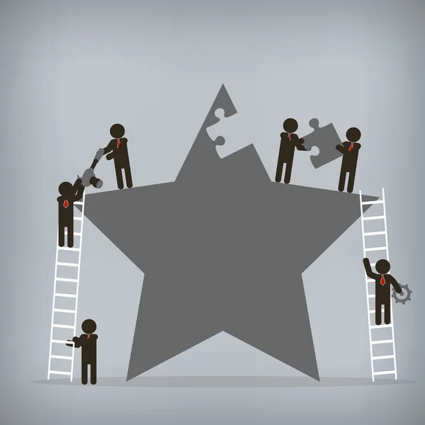 Business teamwork,  Vector illustration for concept, presentatio
