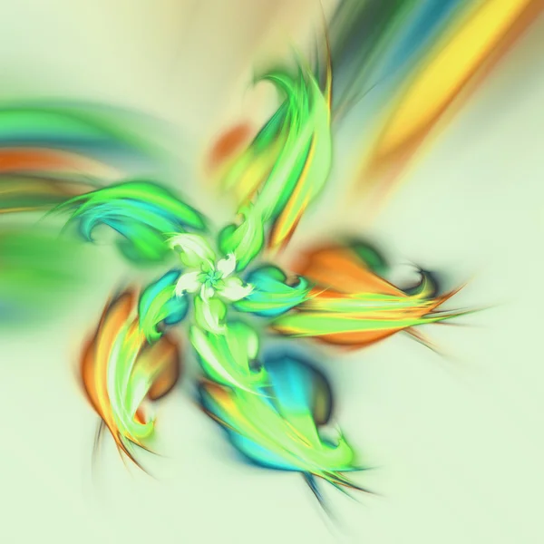 Flor fractal colorida vintage, arte digital para design gráfico criativo — Fotografia de Stock