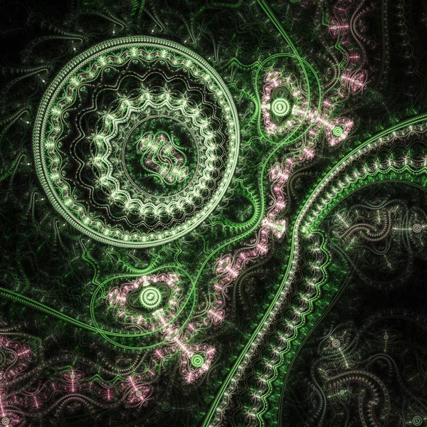 Abstracte fractal time machine, digitale kunst voor creatieve grafisch ontwerp — Stockfoto