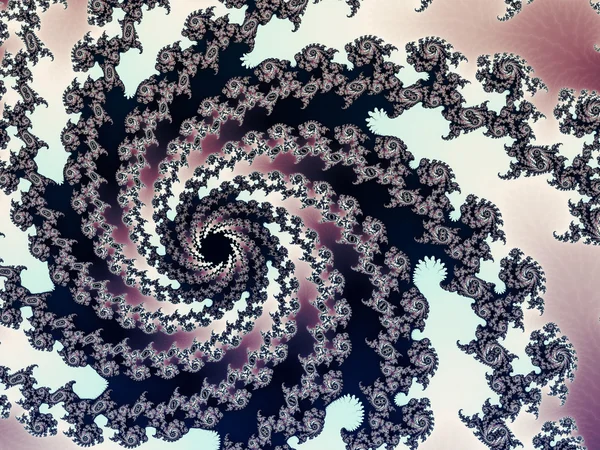 Koyu renkli fraktal spiral, yaratıcı grafik tasarımı için dijital sanat eseri — Stok fotoğraf
