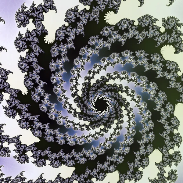 Espiral fractal escuro, arte digital para design gráfico criativo — Fotografia de Stock