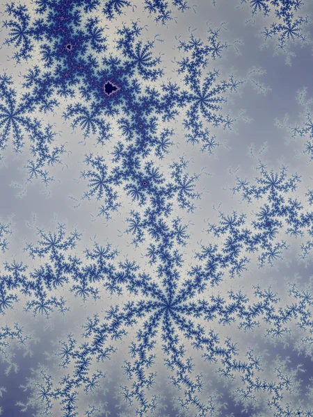 Blauwe winter thema fractal dwarrelt, digitale kunst voor creatieve grafisch ontwerp — Stockfoto