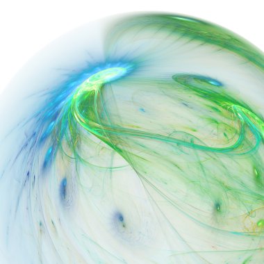 Soyut fraktal girdap Küre, yaratıcı grafik tasarım için dijital sanat
