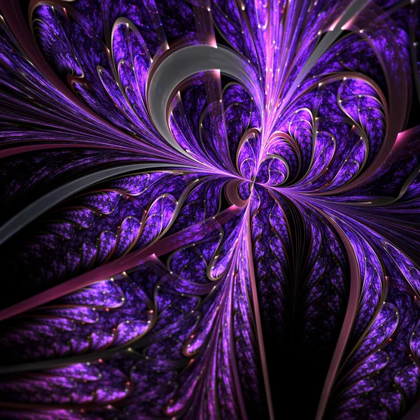 Flor fractal oscura, obra de arte digital para el diseño gráfico creativo —  Fotos de Stock