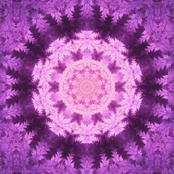 Sömlös rosa fractal mandala, digitala konstverk för kreativ grafisk design — Stockfoto