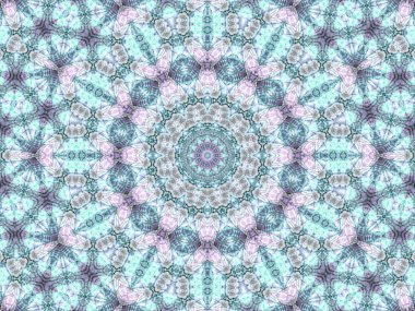 Vitray sorunsuz fraktal mandala, yaratıcı grafik tasarım için dijital sanat