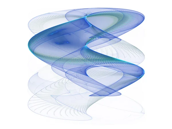 Astratto frattale doppia elica forma di DNA, opera d'arte digitale per la progettazione grafica creativa — Foto Stock