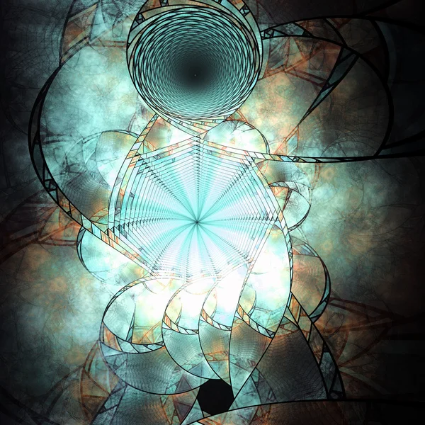 Abstracte fractal gebroken glas, digitale kunst voor creatieve grafisch ontwerp — Stockfoto