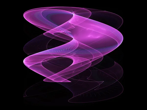 紫色的分形 Dna 结构，为平面创意设计数码艺术作品 图库图片