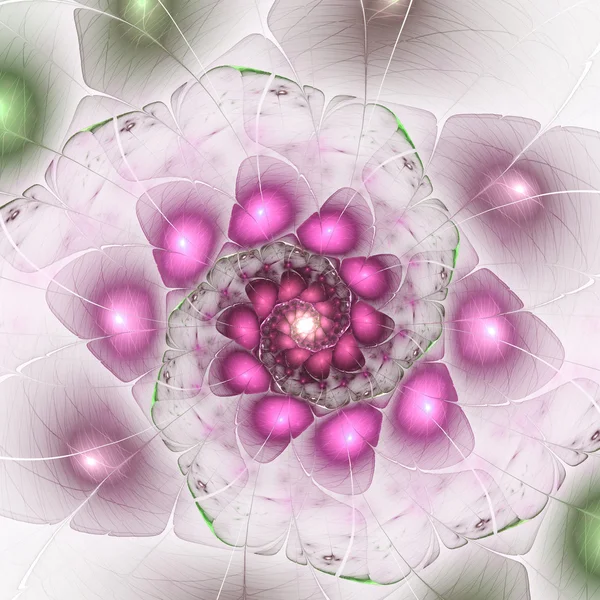 Flor fractal rosa o púrpura, obra de arte digital para un diseño gráfico creativo Fotos de stock