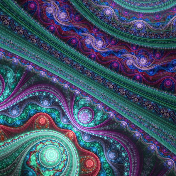 Colorida máquina fractal steampunk, obra de arte digital para el diseño gráfico creativo Fotos de stock libres de derechos