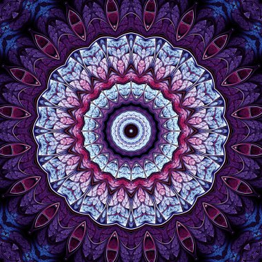 karanlık fraktal mandala, yaratıcı grafik tasarım için dijital sanat