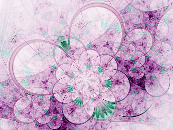 Fiore frattale viola, opere d'arte digitali per un design grafico creativo — Foto Stock