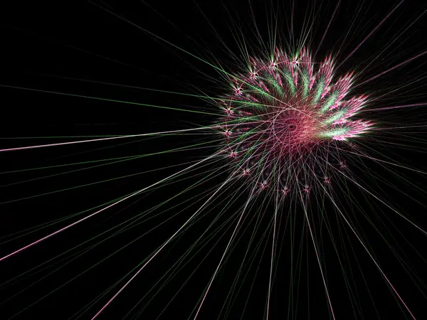Темно-зеленая и красная спираль, цифровое искусство для креативного графического дизайна — стоковое фото