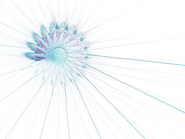 Light green fractal spiral, digital artwork for creative graphic design — Stock Photo, Image