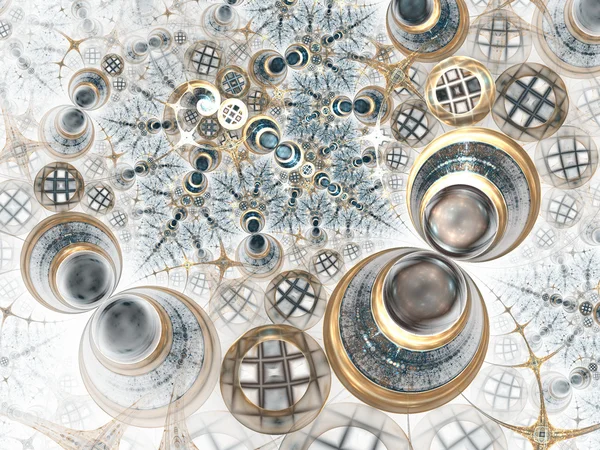 Gold fractal textuur, digitale kunst voor creatieve grafisch ontwerp — Stockfoto
