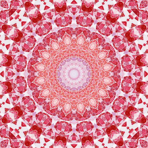 Red fractal mandala, digital artwork for creative graphic design — Stock Photo, Image