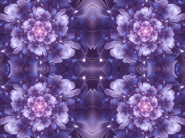 Purple floral mandala, digital artwork for creative graphic design — Stock Photo, Image