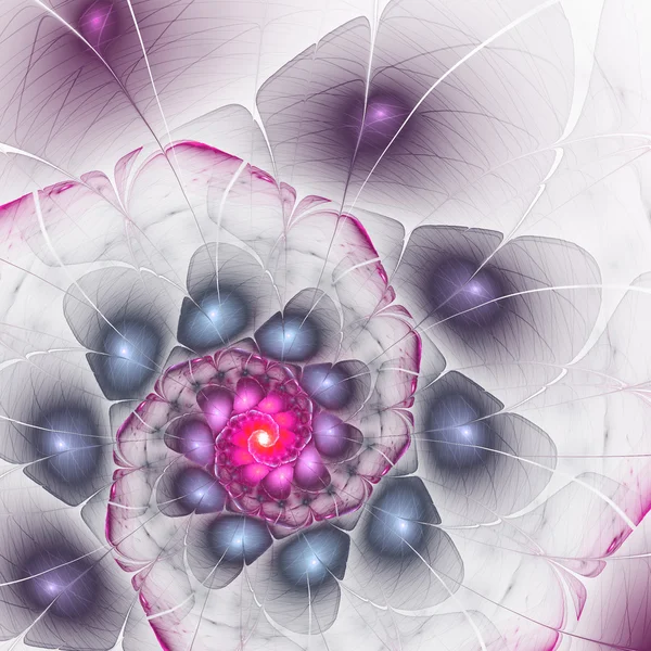 Світло-рожева фрактальна квітка, цифрове мистецтво для творчого графічного дизайну — стокове фото