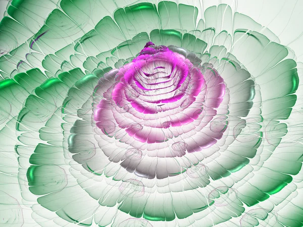 Flor fractal ligera colorida, ilustraciones digitales para el diseño gráfico creativo —  Fotos de Stock