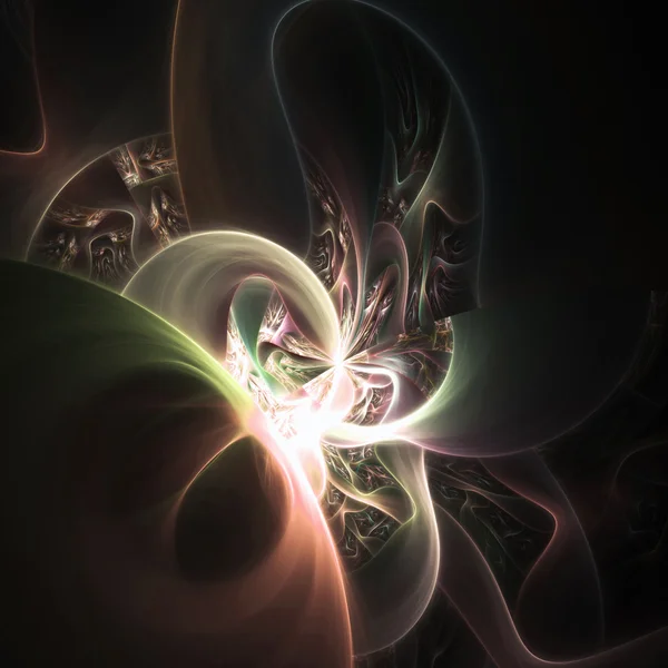 Shiny colorful fractal pattern, digital artwork for creative graphic design — ストック写真