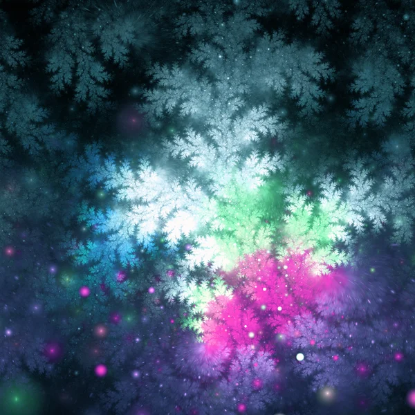 Coloridas ramas de árboles fractales, obras de arte digitales para un diseño gráfico creativo — Foto de Stock