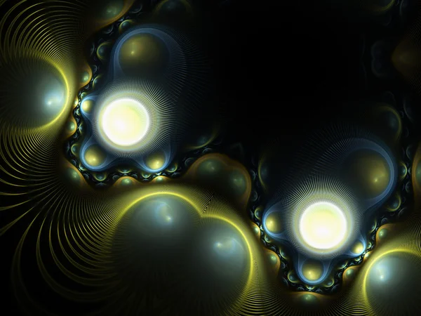 Πολύχρωμο fractal κουρδιστό, ψηφιακά έργα τέχνης για δημιουργική Γραφιστικής — Φωτογραφία Αρχείου