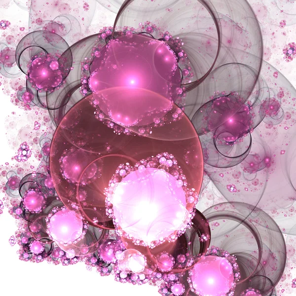 Pink fractal cotton candy, digital artwork for creative graphic design — ストック写真