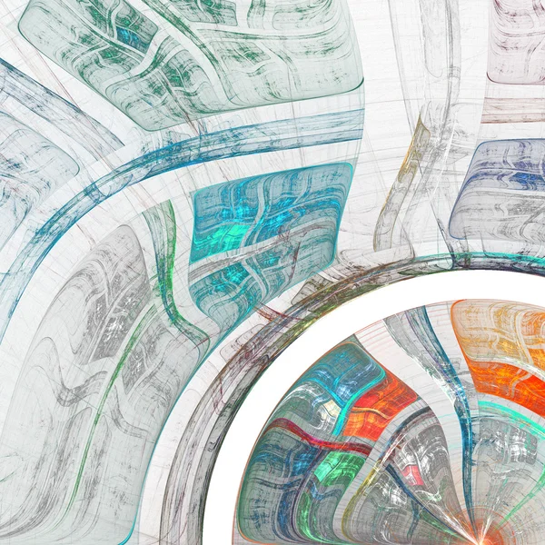 Light colorful fractal tile, digital artwork for creative graphic design — Φωτογραφία Αρχείου