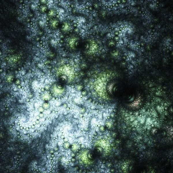 Green and blue fractal ocean, digital artwork for creative graphic design — 스톡 사진