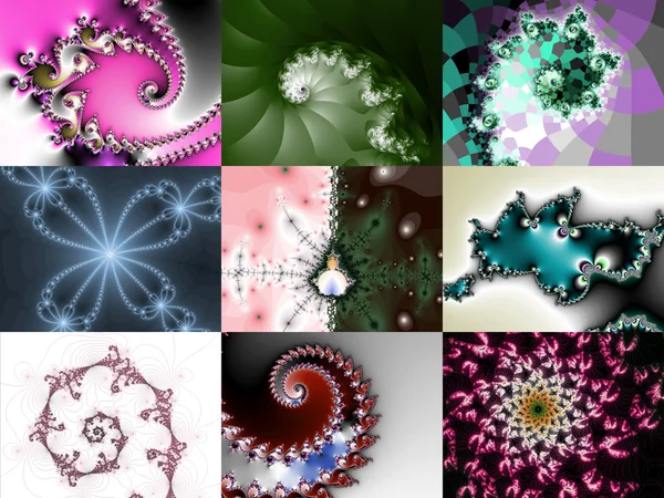 Abstract fractal set, digital artwork for creative graphic design — Stock Photo, Image