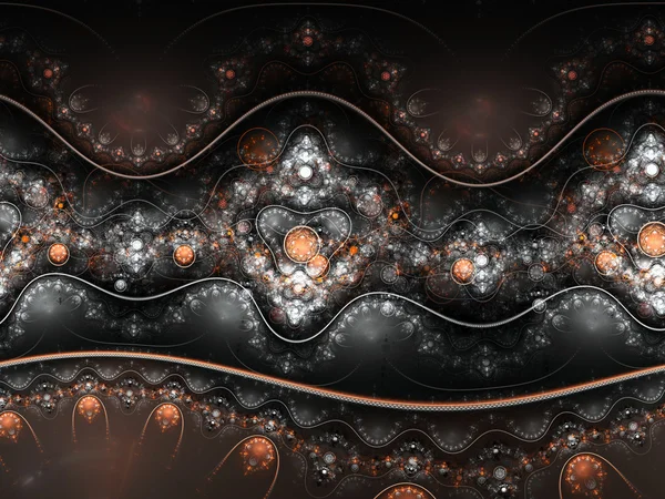 Máquina fractal escura, arte digital para design gráfico criativo — Fotografia de Stock