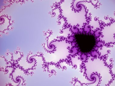 Mor girdap fraktal desen, yaratıcı grafik tasarım için dijital sanat