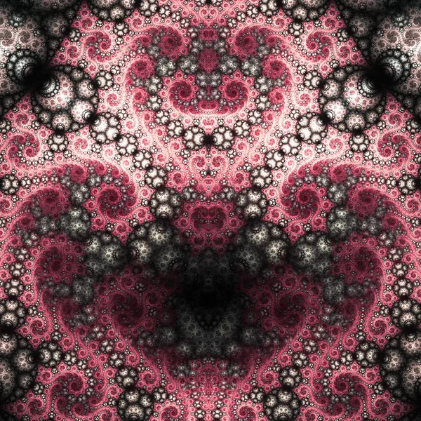 Corazón fractal rojo, motivo del día de San Valentín, obra de arte digital para el diseño gráfico creativo —  Fotos de Stock