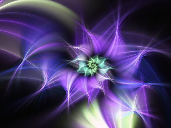 Smooth fractal swirl, digital artwork for creative graphic design