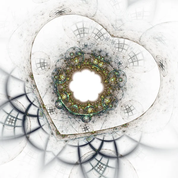 Cœur fractal abstrait, illustration numérique pour la conception graphique créative — Photo