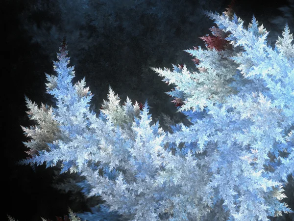 蓝色的分形霜，数码艺术作品的创意图形设计 — 图库照片