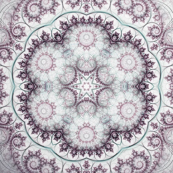 Abstrakt fraktal mandala, digitalt konstverk för kreativ grafisk design — Stockfoto