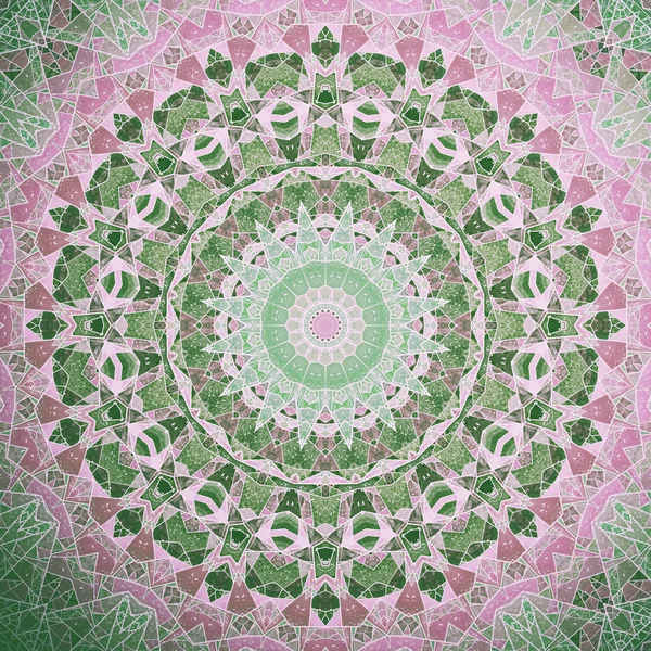 Zachte kleurrijke fractal mandala, digitale kunst voor creatieve grafisch ontwerp — Stockfoto