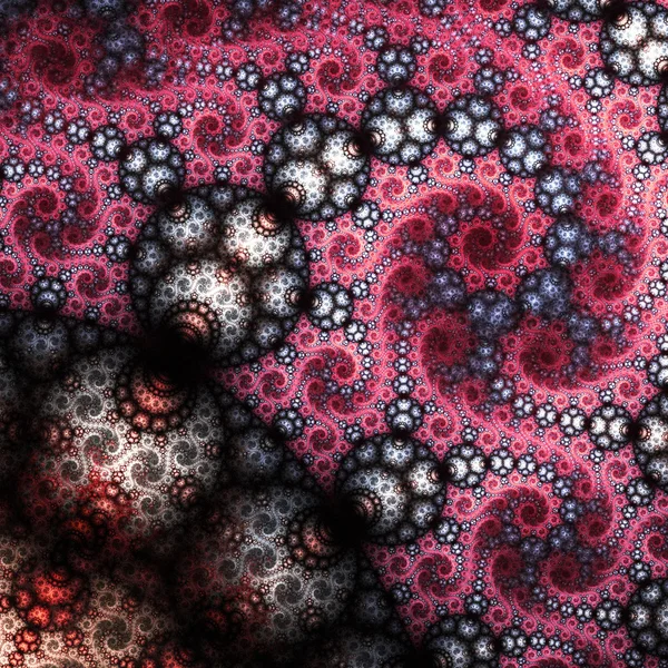 Motif fractal tourbillonnant rouge, illustration numérique pour la conception graphique créative — Photo