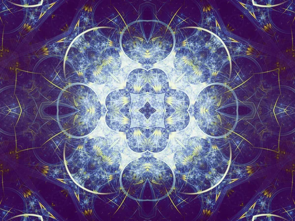 Mandala fractal sans couture avec de minuscules fleurs, illustration numérique pour la conception graphique créative — Photo