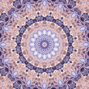 Fraktal vitray mandala, yaratıcı grafik tasarım için dijital sanat