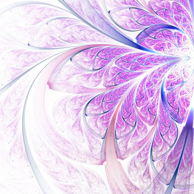 Soyut fraktal çiçek desenli, yaratıcı grafik tasarım için dijital sanat