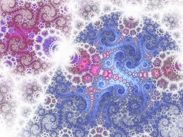 Padrão de redemoinho fractal colorido claro, arte digital para design gráfico criativo — Fotografia de Stock