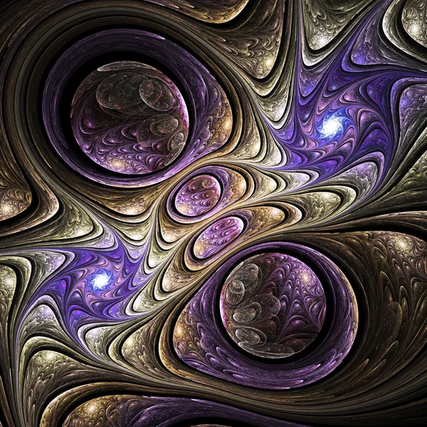 Colorful fractal swirly pattern, digital artwork for creative graphic design — Stock Photo, Image