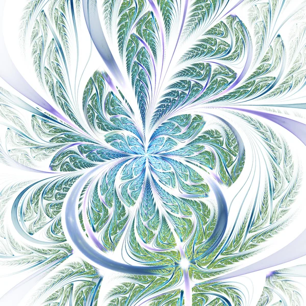Light fractal flower or butterfly, digital artwork for creative graphic design — Stock Photo, Image
