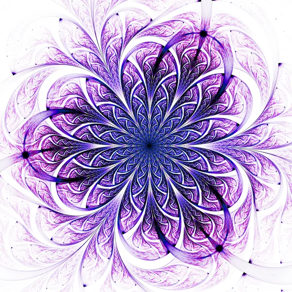 バイオレット フラクタル花、デジタル芸術家のための創造的なグラフィック デザイン — ストック写真